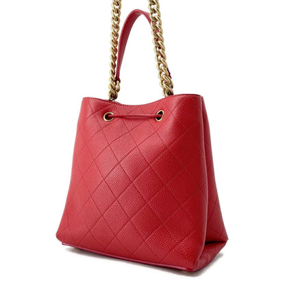 Chanel Calfskin Red Handbags
