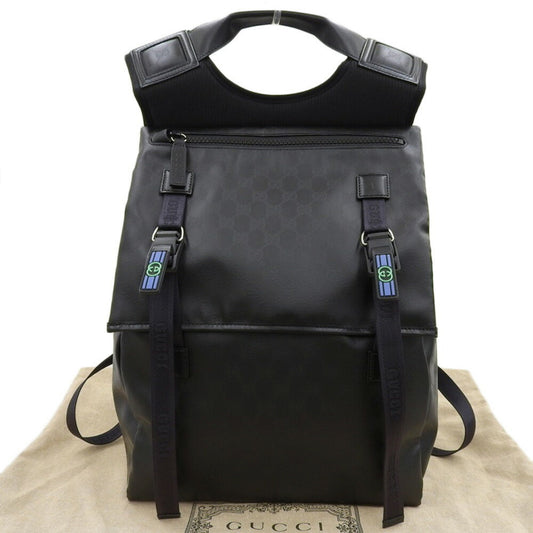 Gucci Coated Canvas Black Backpacks