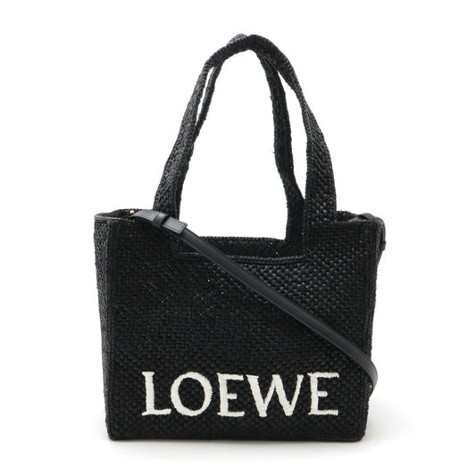 Loewe Woven Fabric Black Shoulder Bags