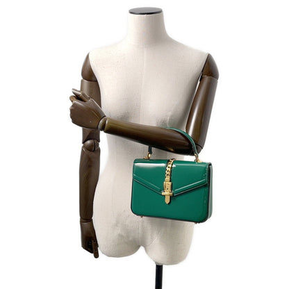 Gucci Patent Green Handbags