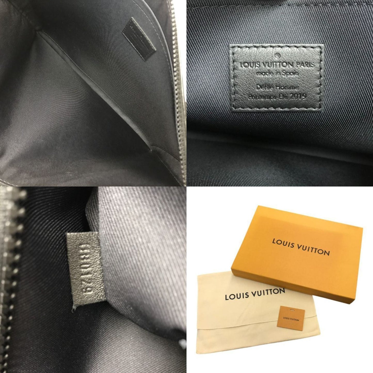 Louis Vuitton Monogram Canvas Black Clutch Bags