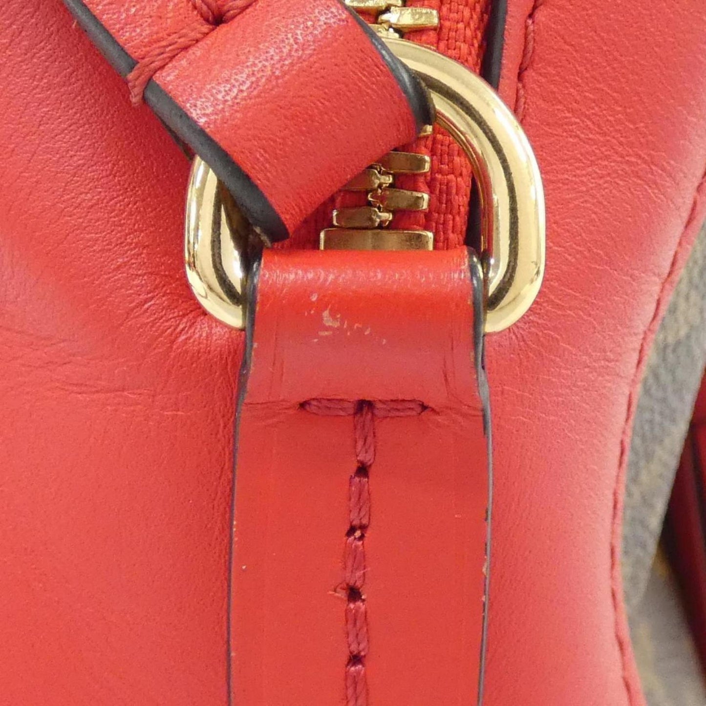 Louis Vuitton Coated Canvas Red Shoulder Bags