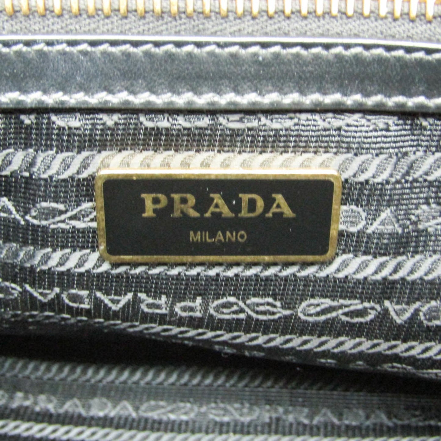 Prada Woven Fabric Black Handbags