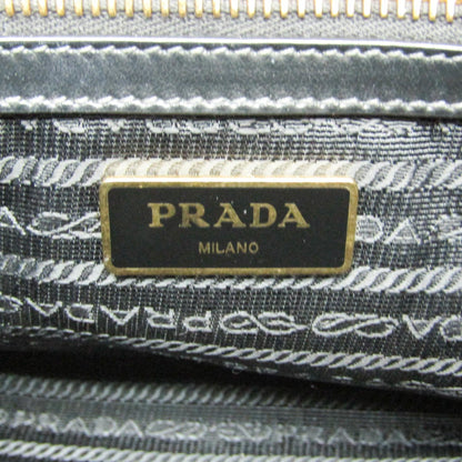 Prada Woven Fabric Black Handbags