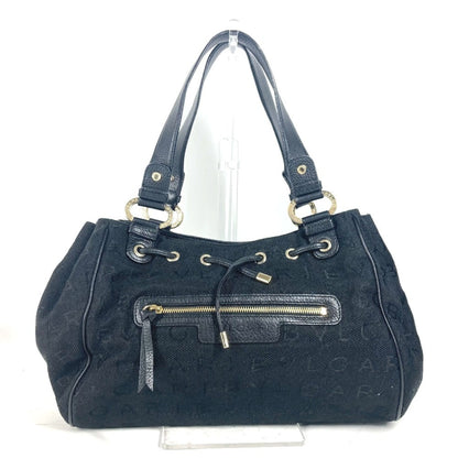 Bvlgari Canvas Black Shoulder Bags