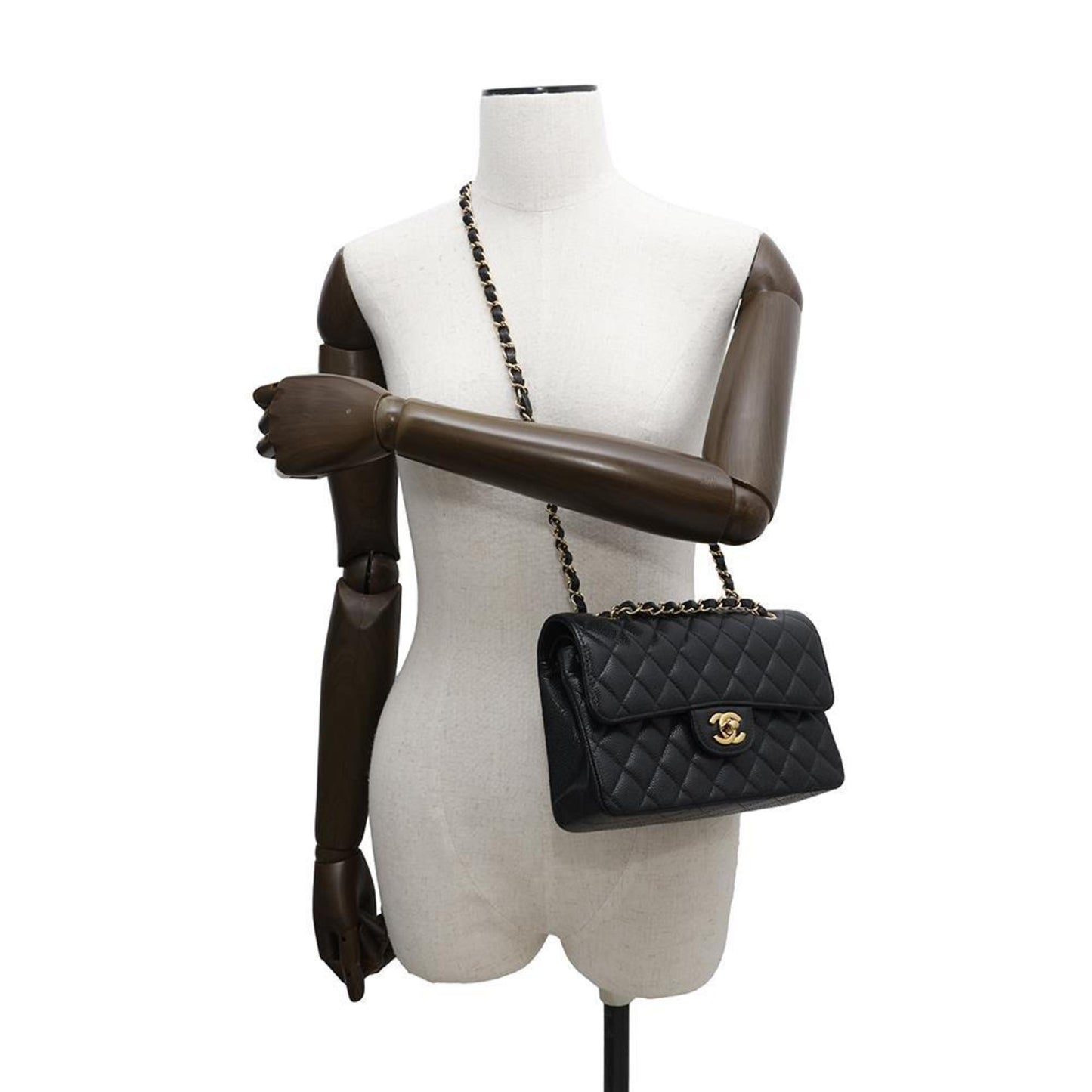 Chanel Calfskin Black Shoulder Bags