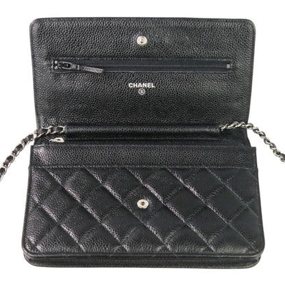 Chanel Calfskin Black Shoulder Bags