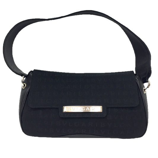 Bvlgari Canvas Black Shoulder Bags