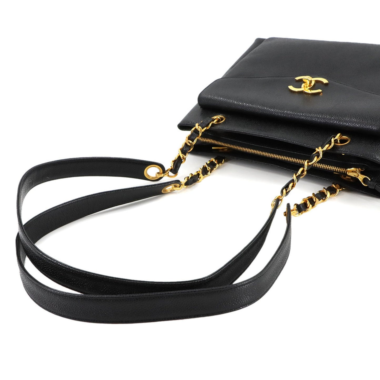 Chanel Calfskin Black Shoulder Bags
