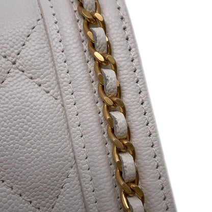 Chanel Calfskin White Shoulder Bags