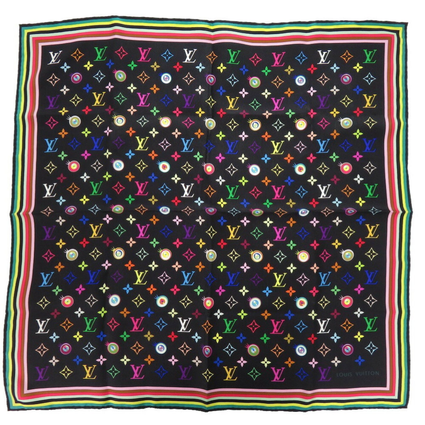 Louis Vuitton Silk Black Scarves