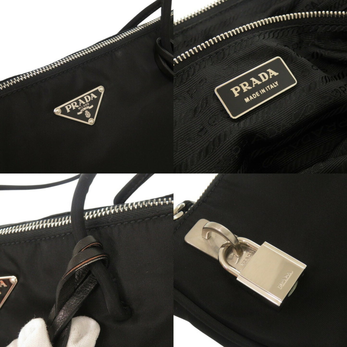 Prada Nylon Black Tote Bags