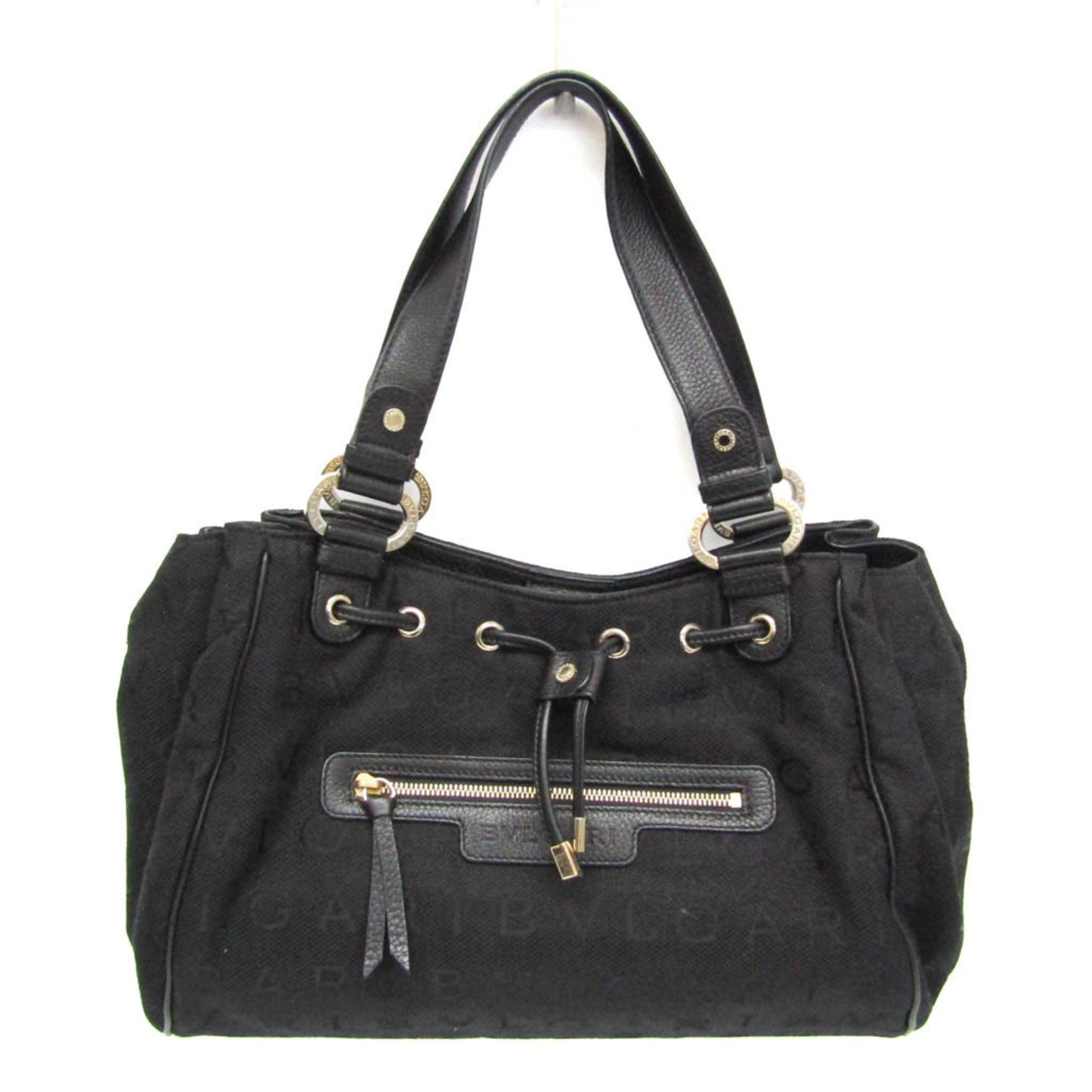 Bvlgari Canvas Black Handbags
