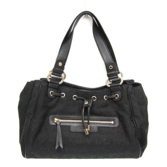 Bvlgari Canvas Black Handbags