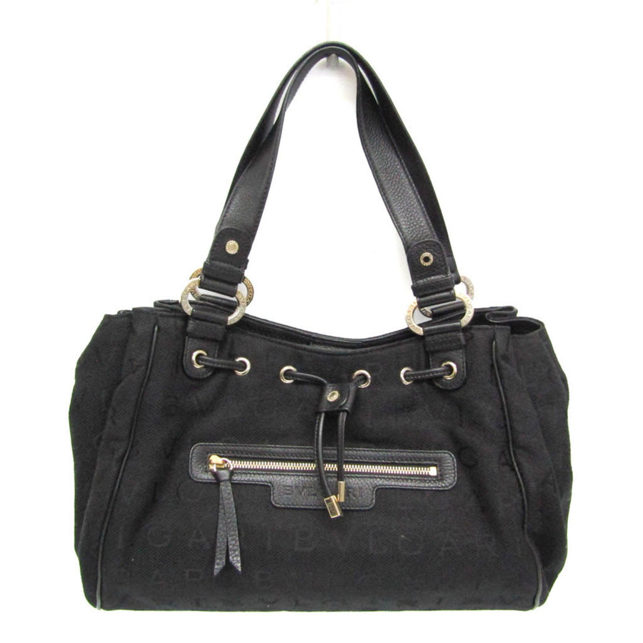 Bvlgari Canvas Black Handbags