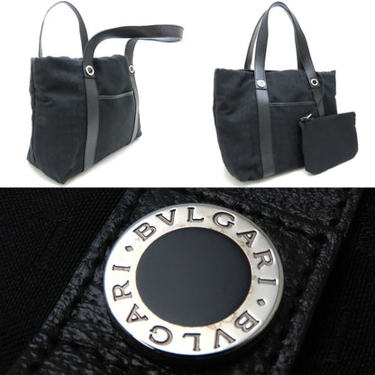 Bvlgari Canvas Black Tote Bags