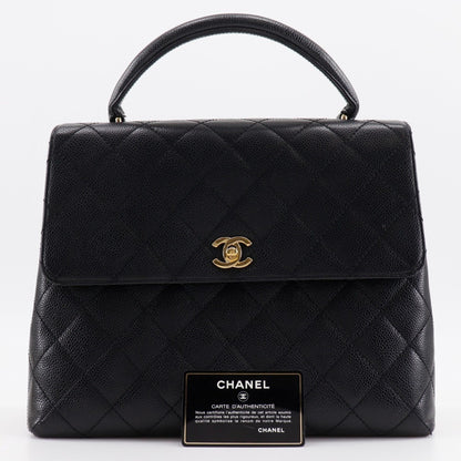 Chanel Calfskin Black Handbags