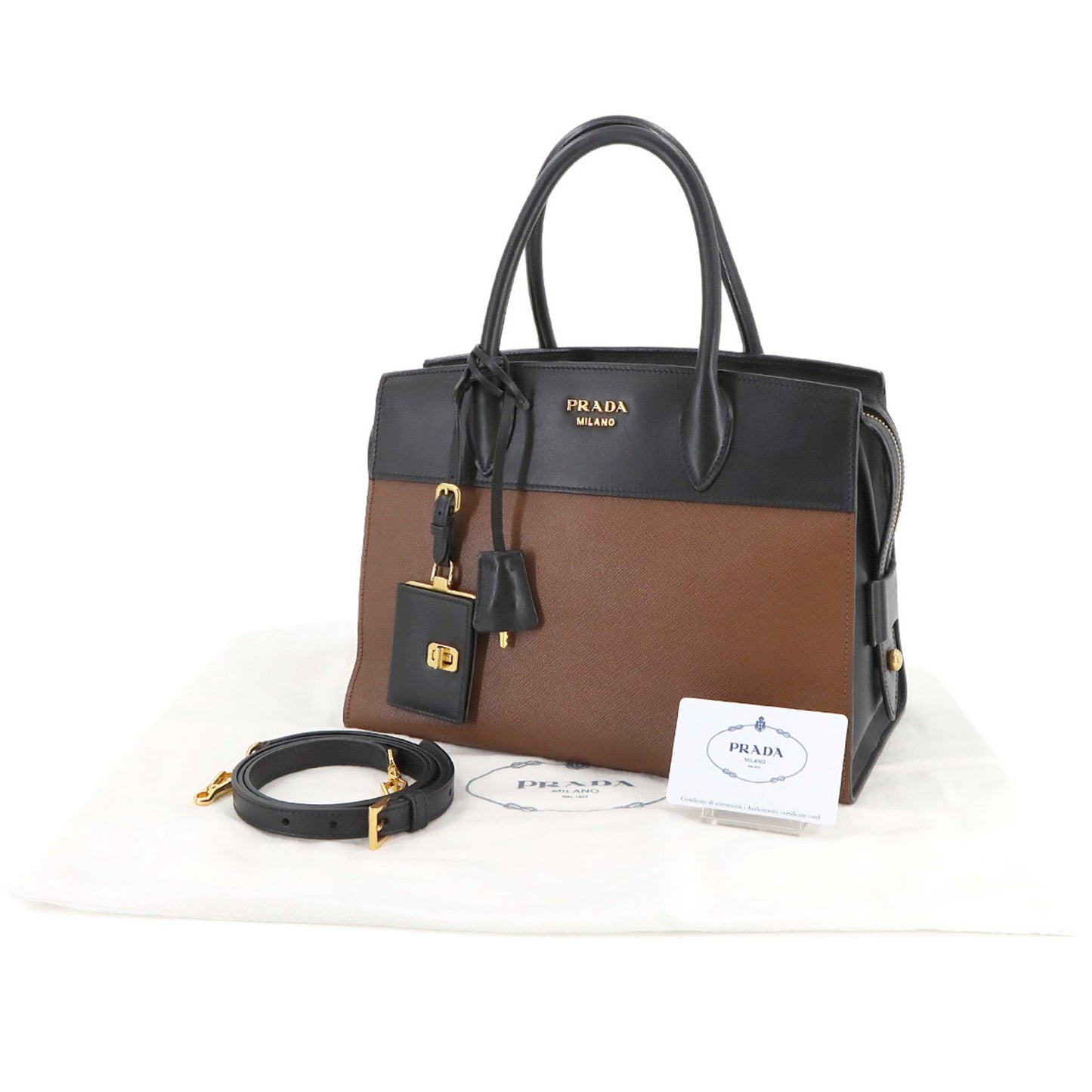 Prada Saffiano Black Handbags