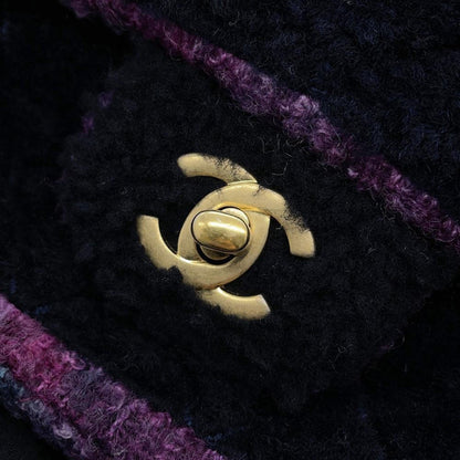 Chanel Wool Purple Shoulder Bags