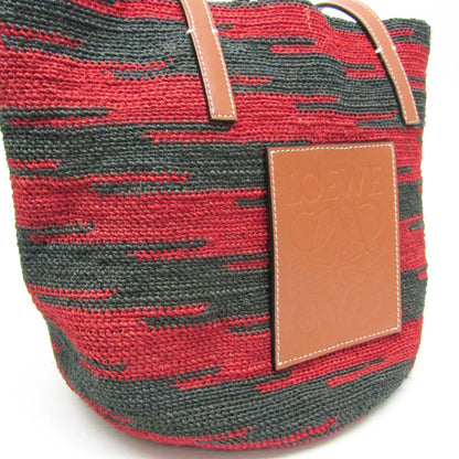 Loewe Woven Fabric Brown Tote Bags