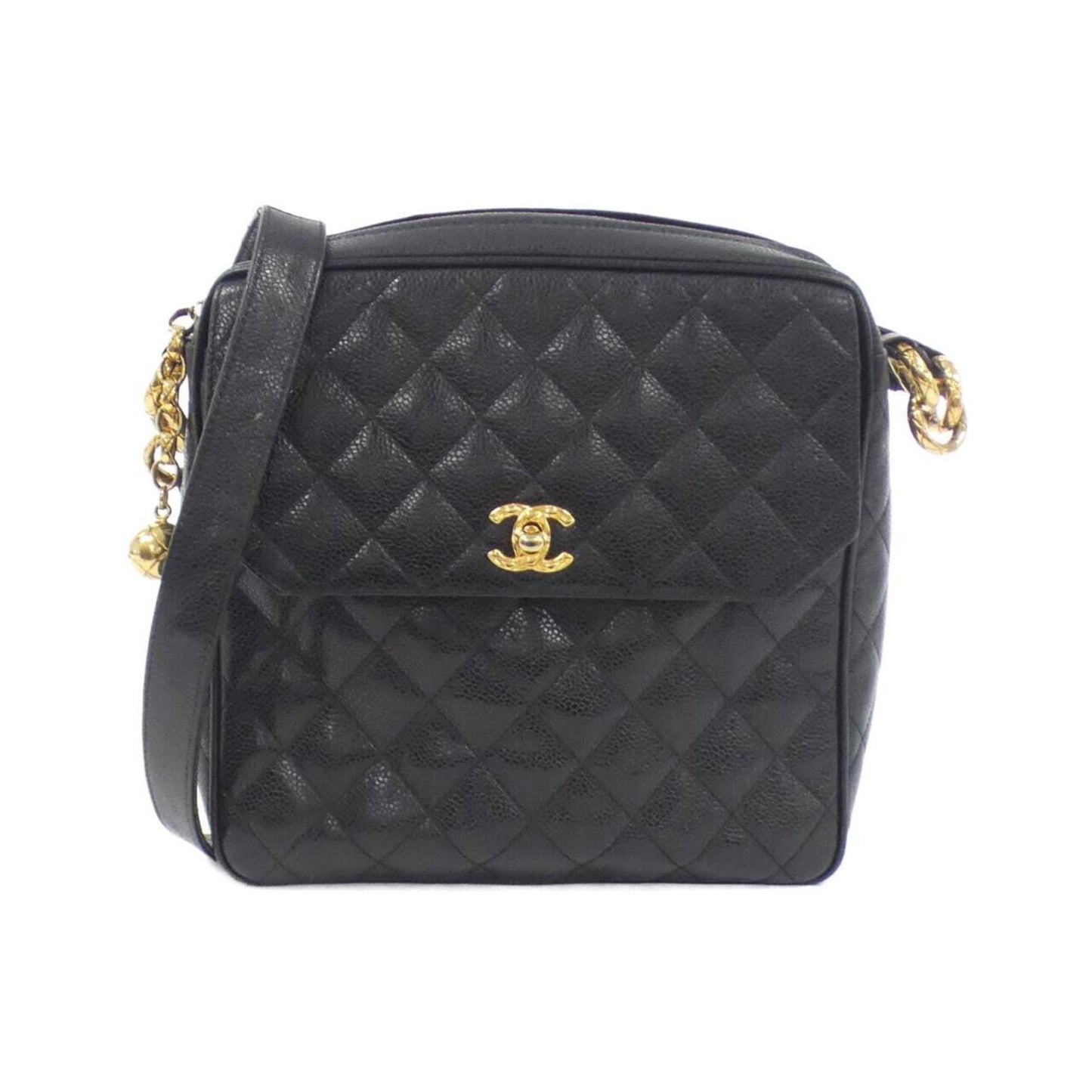 Chanel Calfskin Black Shoulder Bags