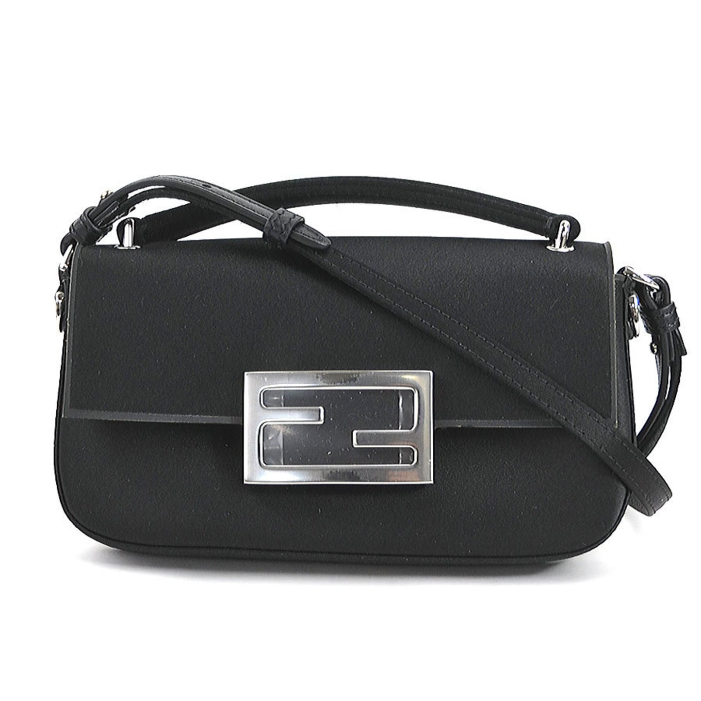Fendi Silk Black Shoulder Bags