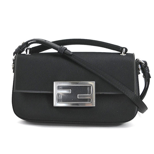 Fendi Silk Black Shoulder Bags
