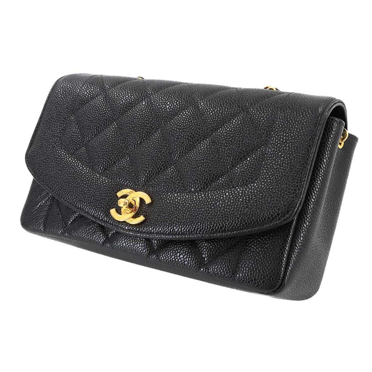 Chanel Calfskin Black Shoulder Bags