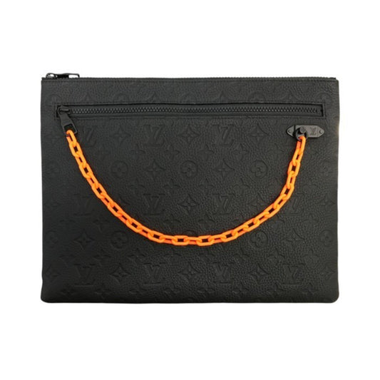 Louis Vuitton Monogram Canvas Black Clutch Bags