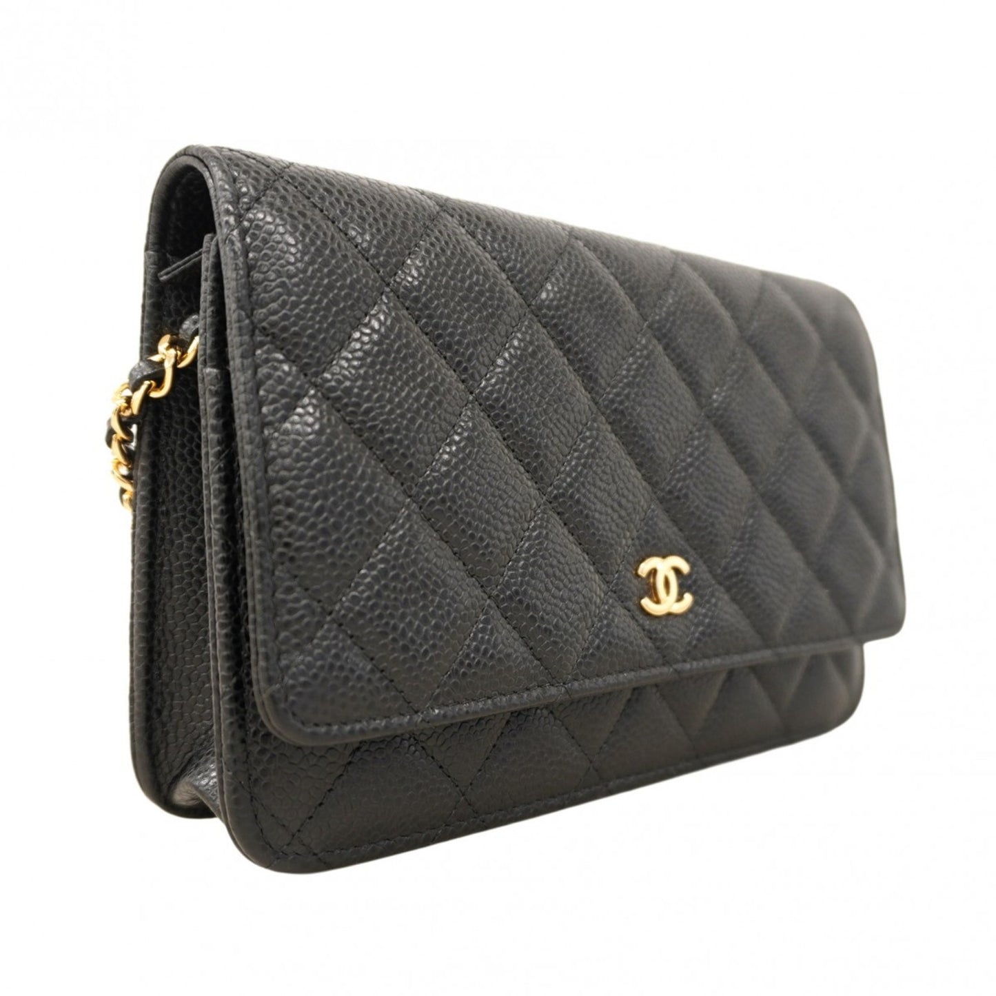 Chanel Calfskin Black Shoulder Bags