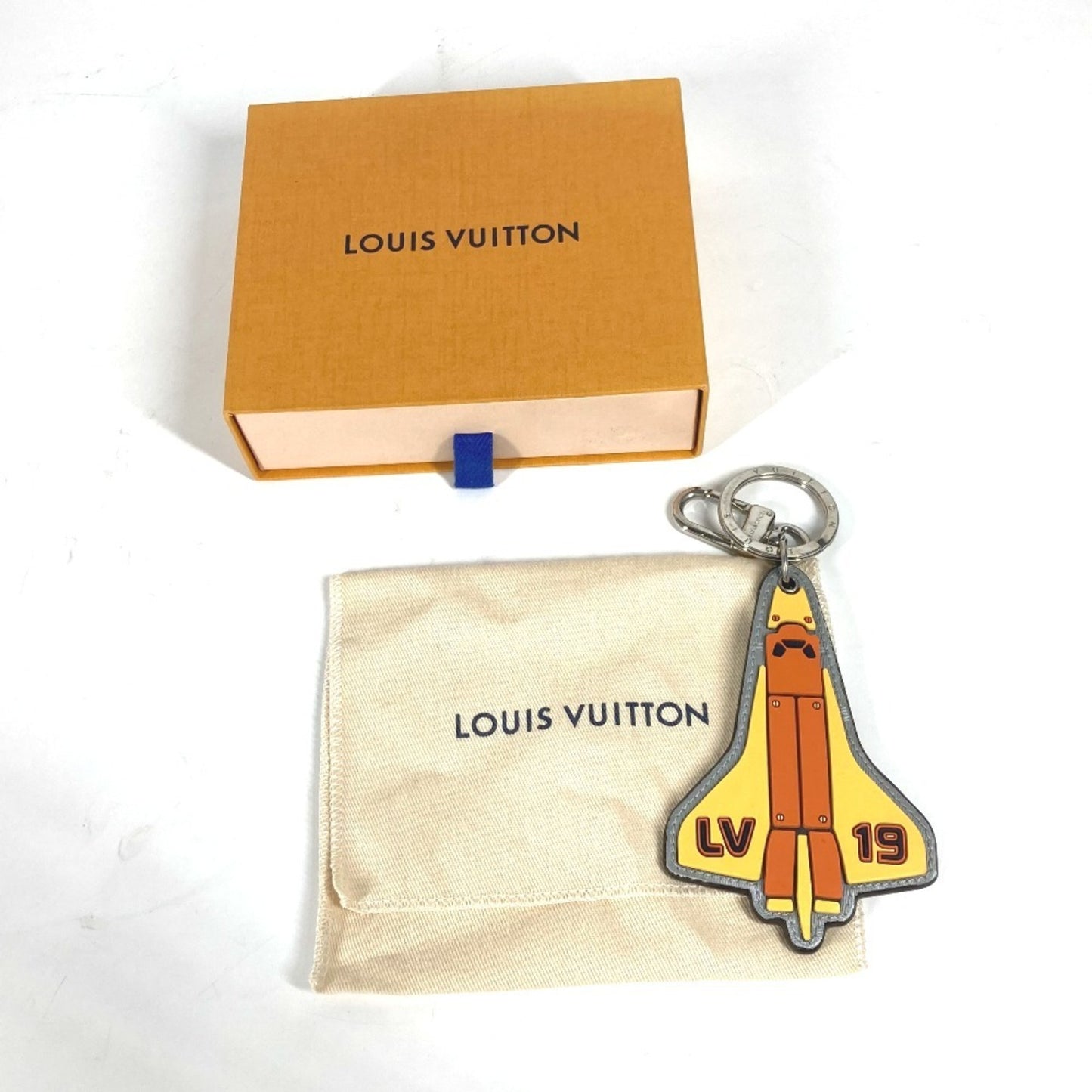 Louis Vuitton Faux Leather Silver Key Rings