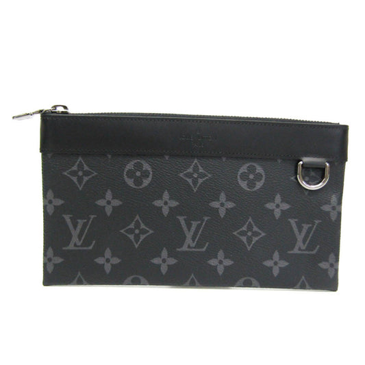 Louis Vuitton Monogram Canvas Black Clutch Bags