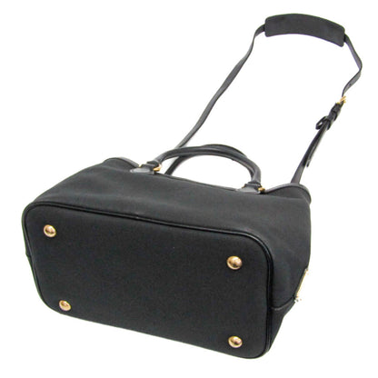 Prada Woven Fabric Black Handbags