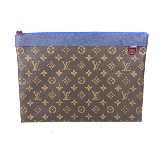 Louis Vuitton Monogram Canvas Blue Clutch Bags