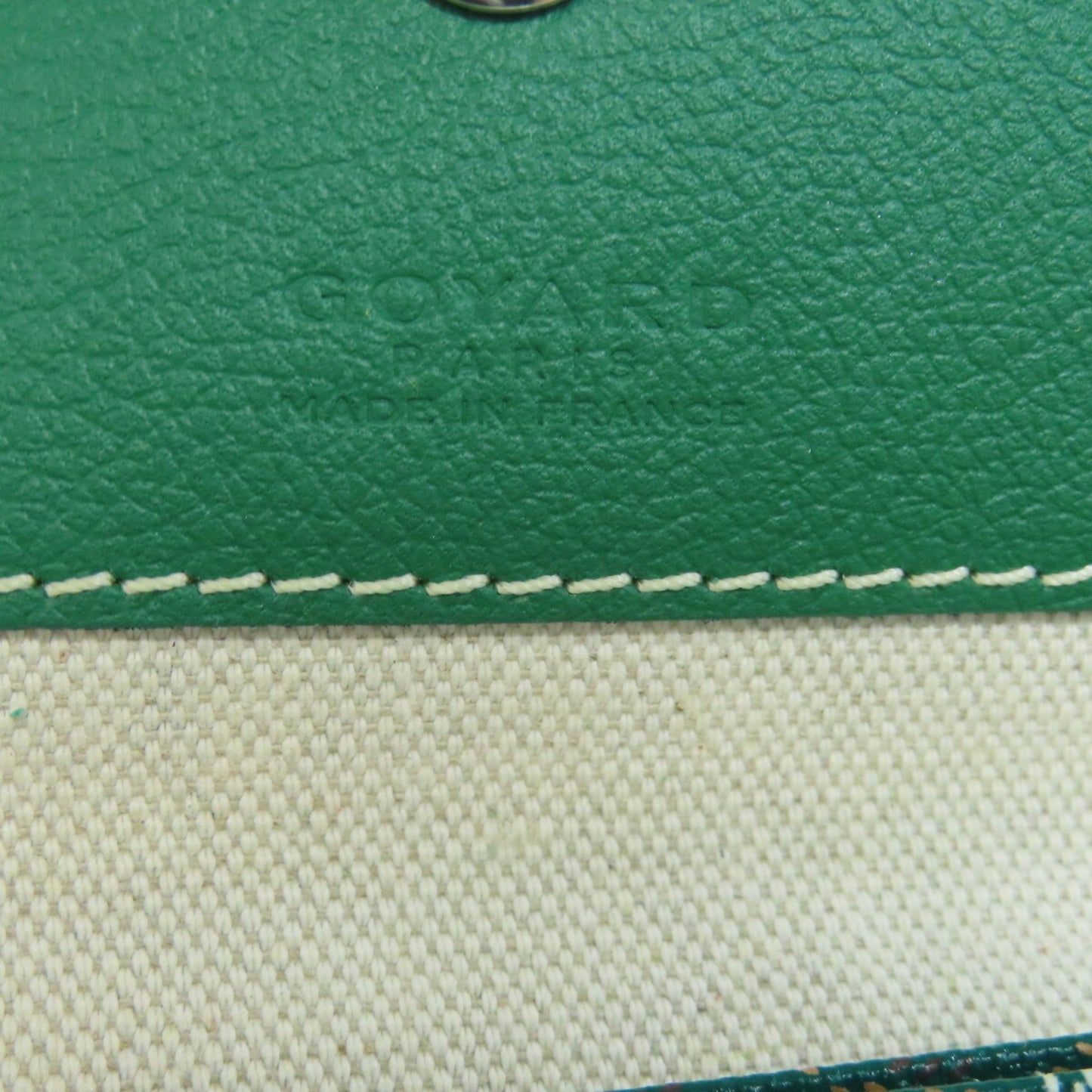 Goyard Coated Canvas Green Tote Bags