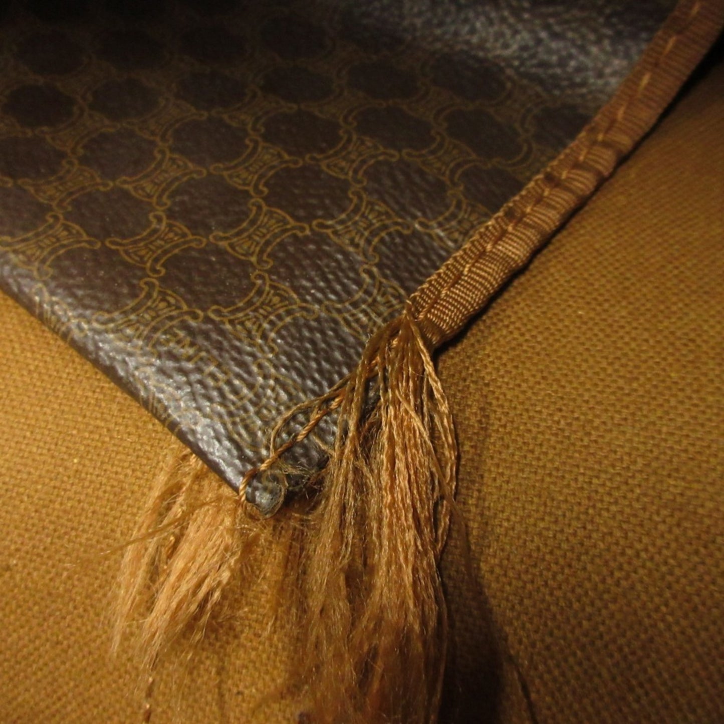 Celine Pvc Brown Handbags