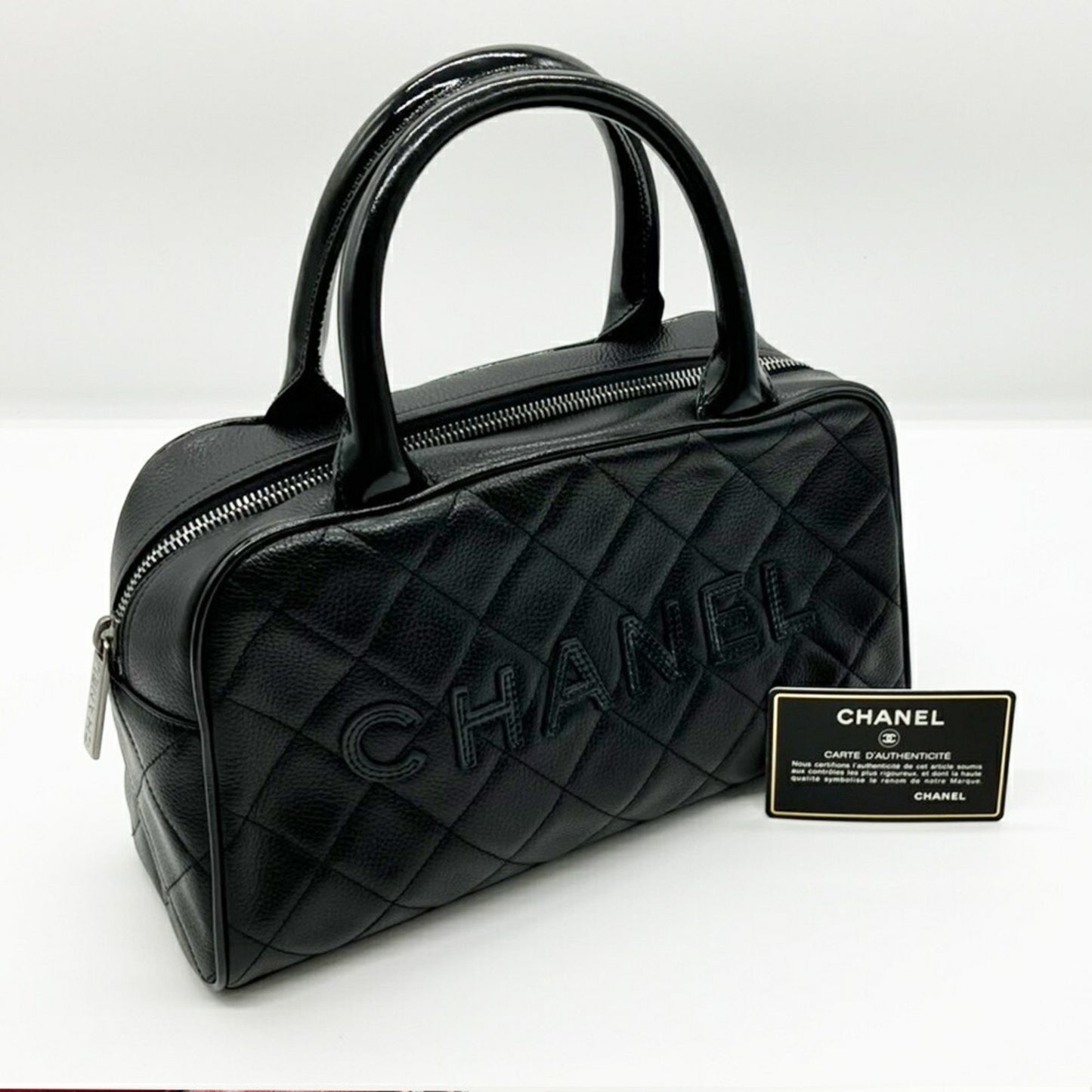 Chanel Calfskin Black Handbags