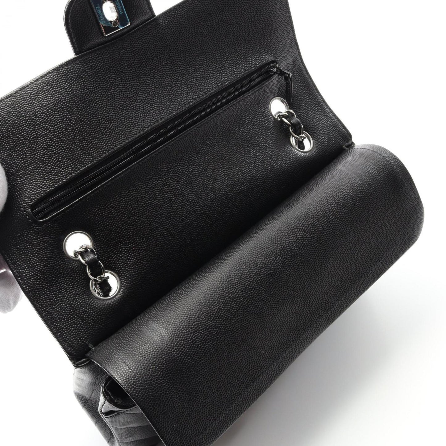 Chanel Calfskin Black Shoulder Bags