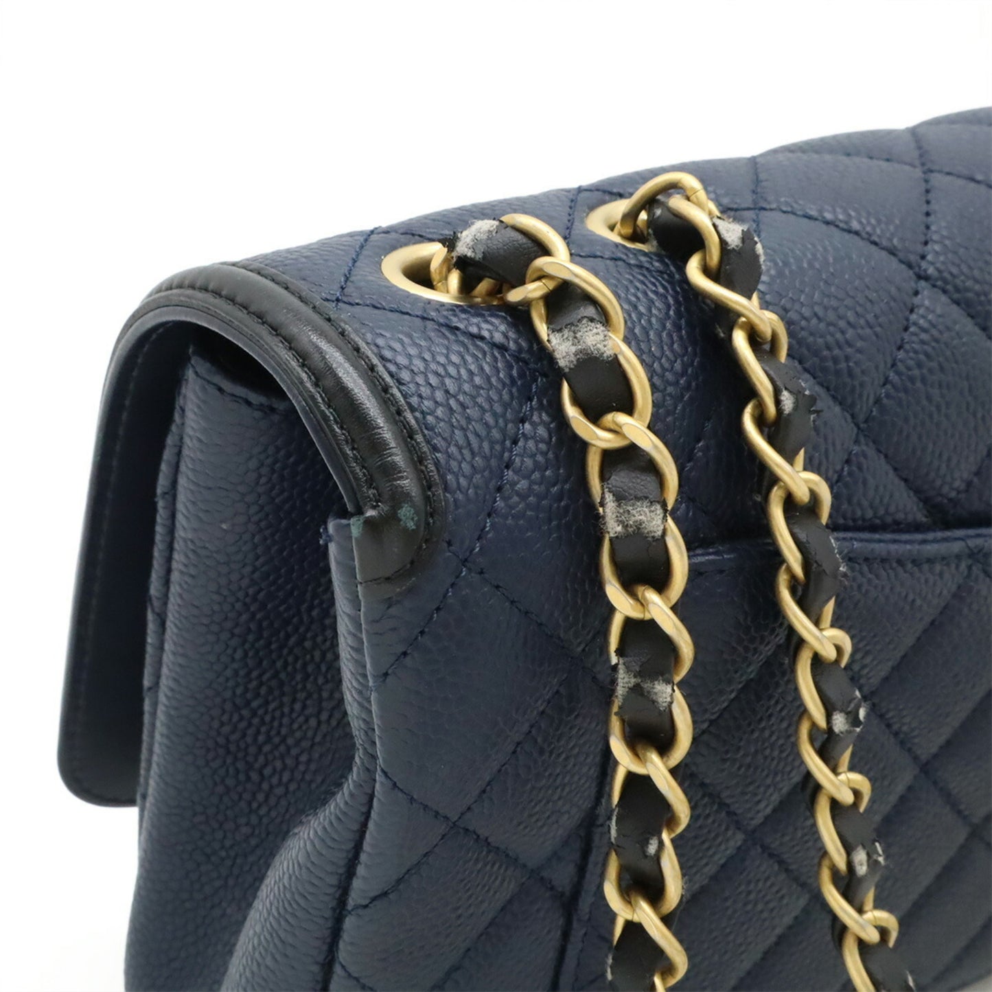 Chanel Calfskin Blue Shoulder Bags