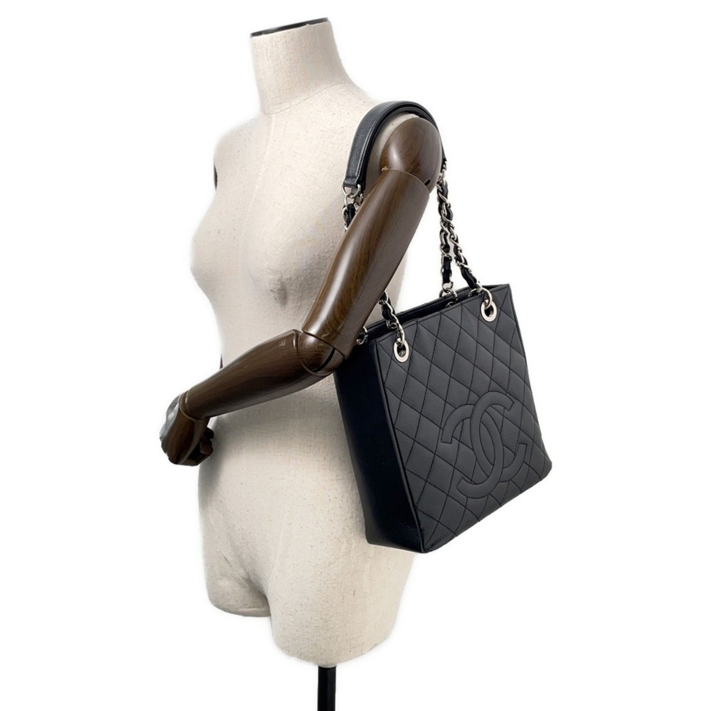 Chanel Calfskin Black Shoulder Bags