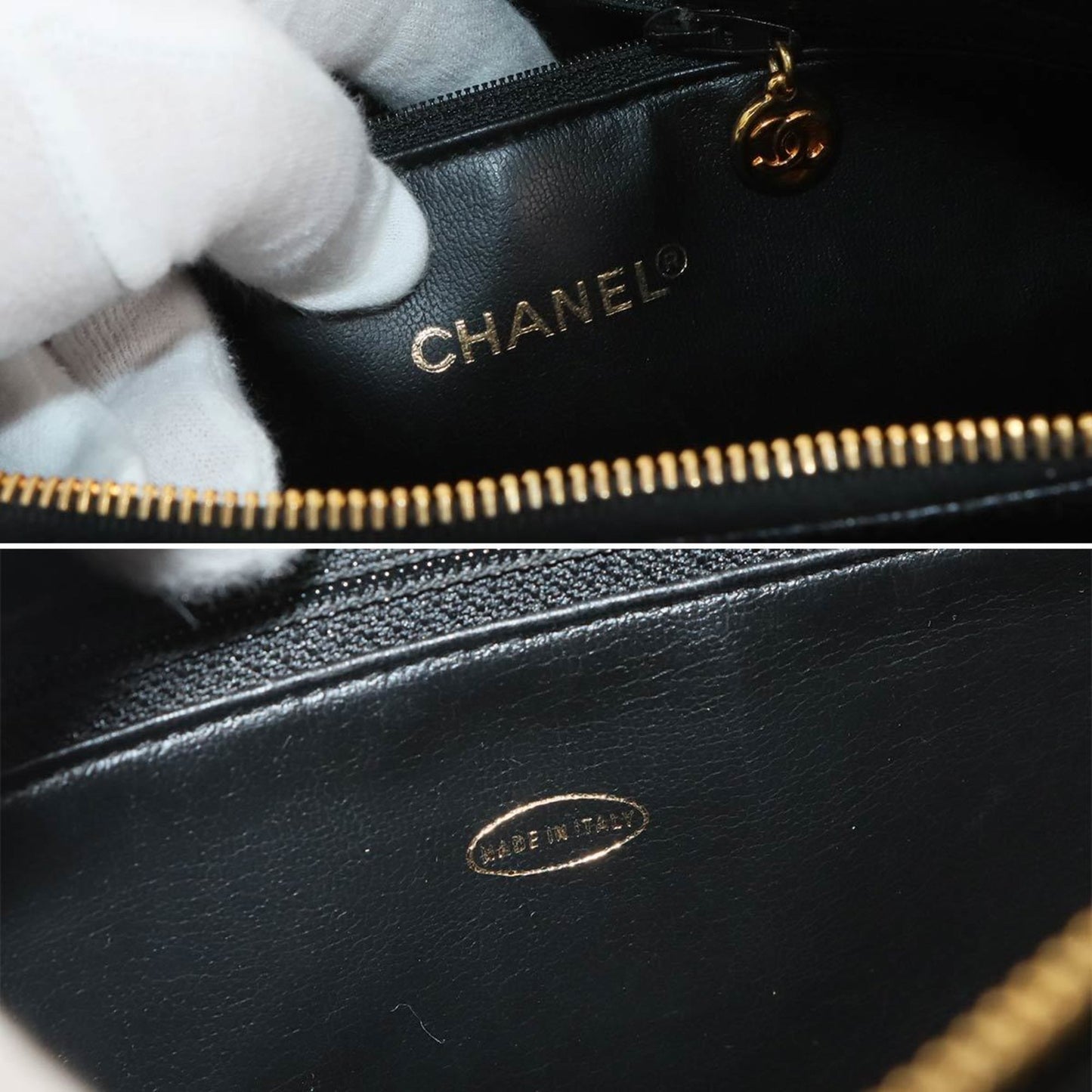Chanel Calfskin Black Shoulder Bags