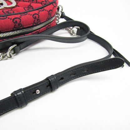 Gucci Woven Fabric Red Shoulder Bags