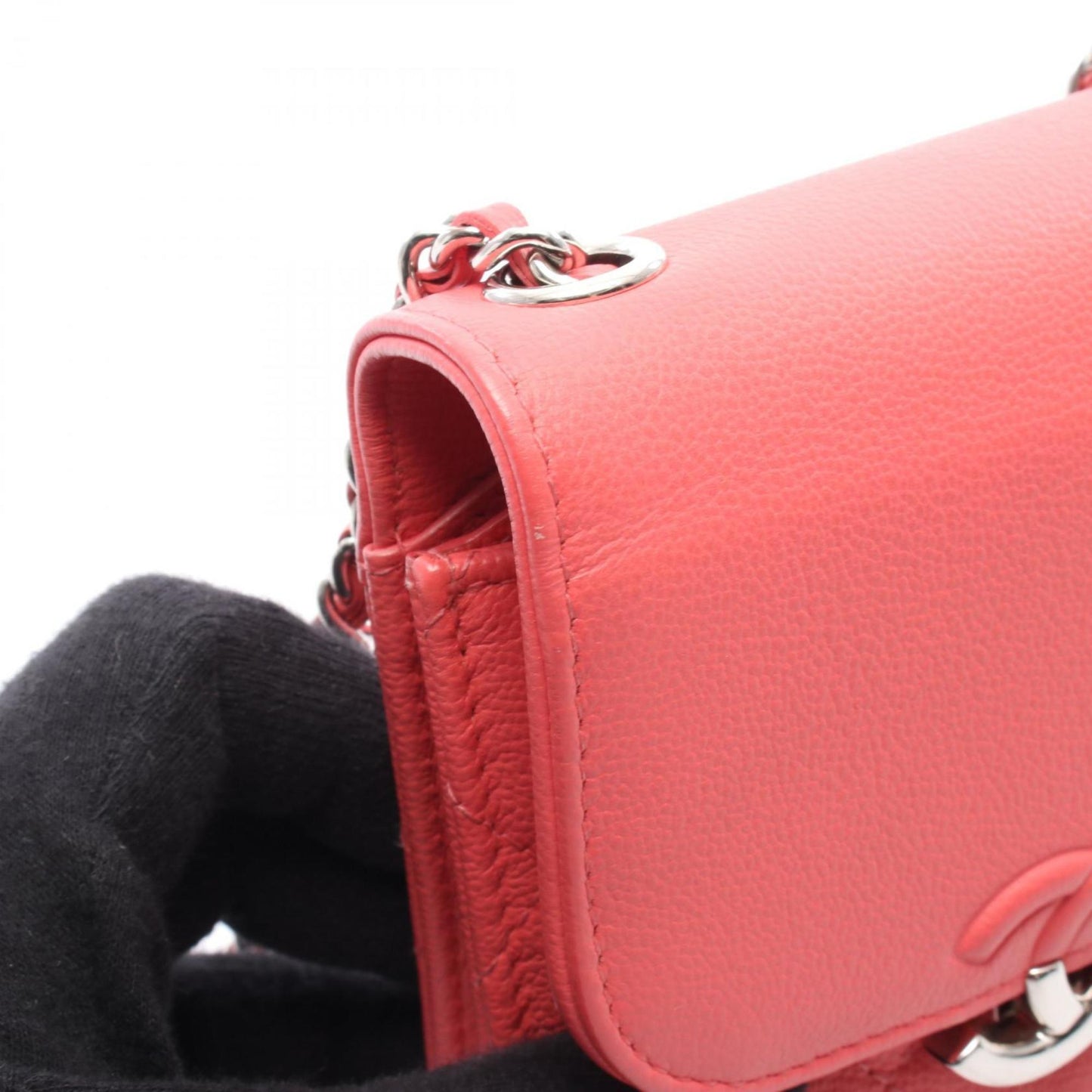 Chanel Calfskin Red Shoulder Bags