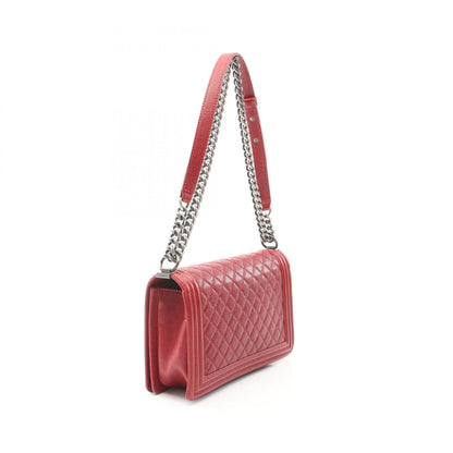 Chanel Calfskin Red Shoulder Bags