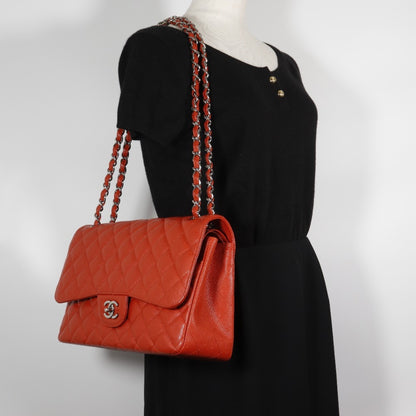 Chanel Calfskin Orange Shoulder Bags