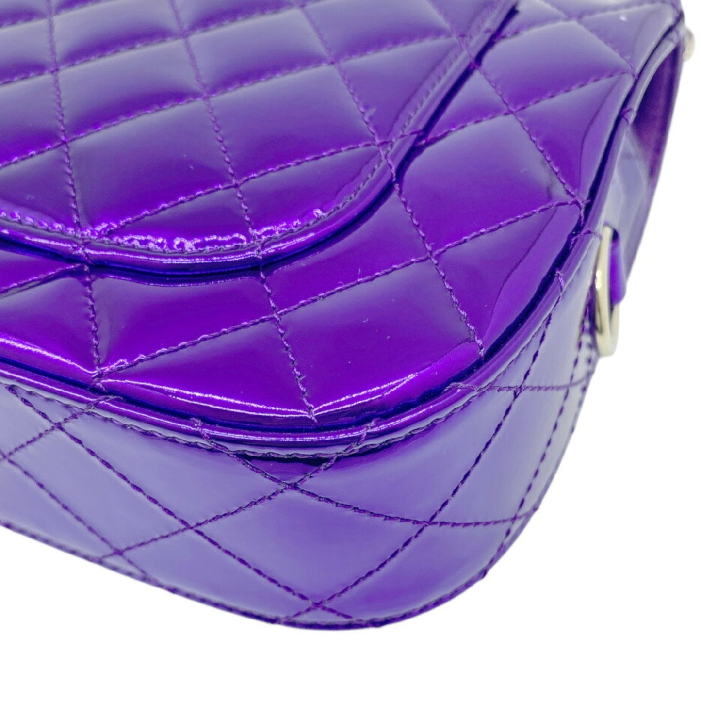 Chanel Patent Purple Shoulder Bags