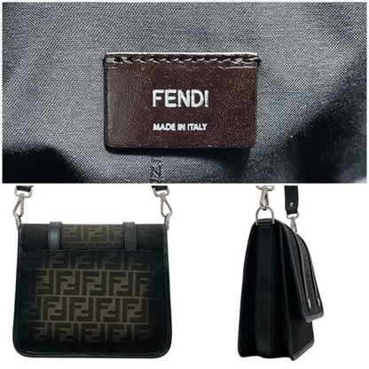 Fendi Canvas Black Shoulder Bags