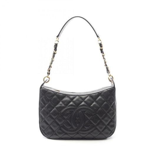 Chanel Calfskin Black Shoulder Bags