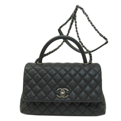 Chanel Calfskin Black Handbags