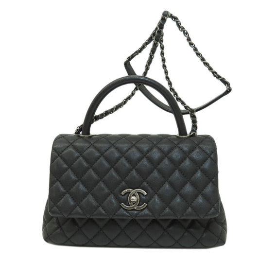 Chanel Calfskin Black Handbags